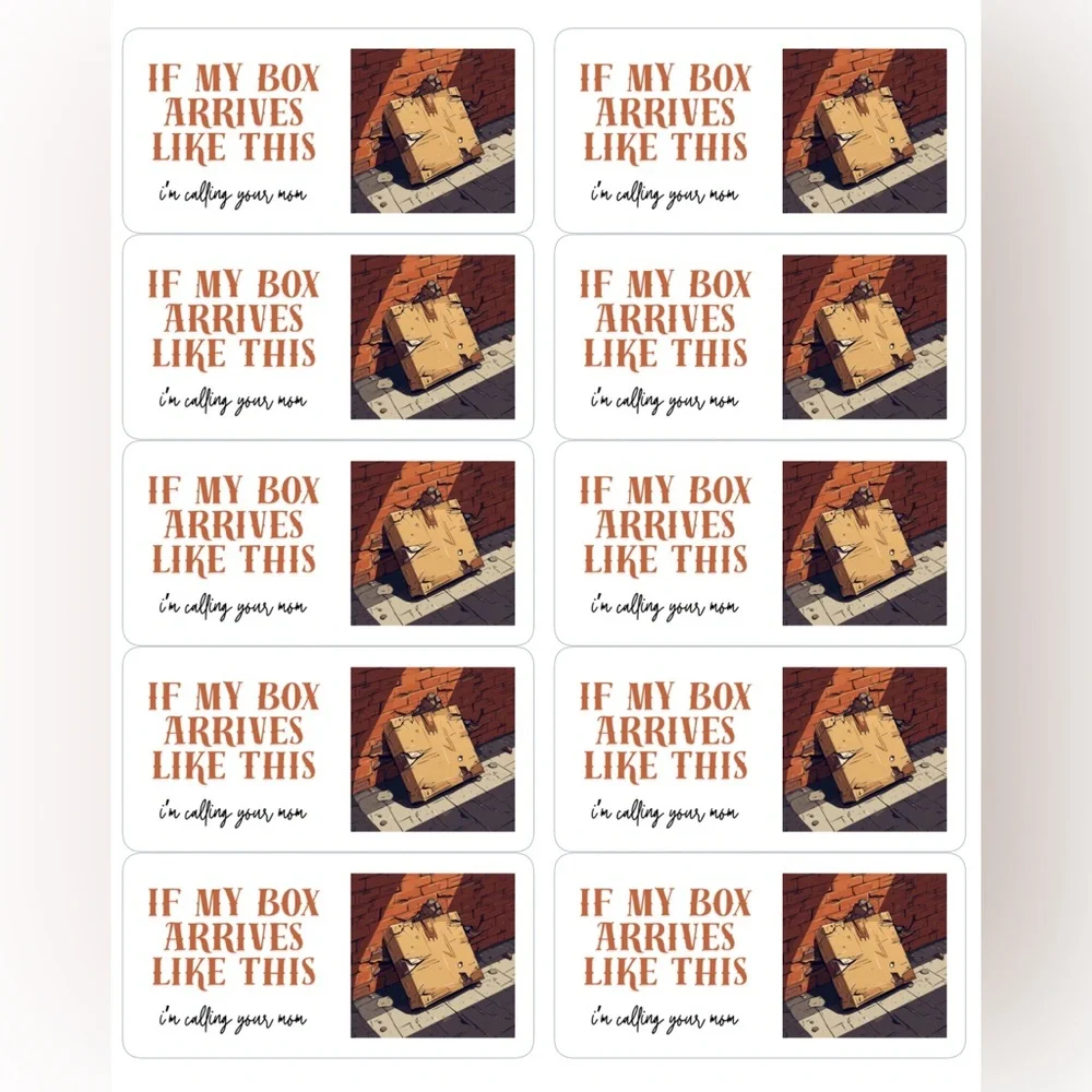 Custom Funny Fragile Stickers 30CT